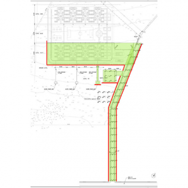 De delen van het land waar werkzaamheden plaatsvinden.