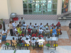 Met zijn allen ijs eten